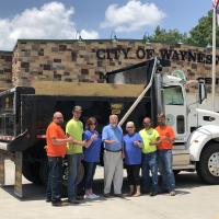 The City of Waynesville was awarded $45,000 in May 2019 to replace an aging diesel dump truck with a new and more fuel-efficient model. The money given for the new vehicle accounted for 25% of the replacement cost.