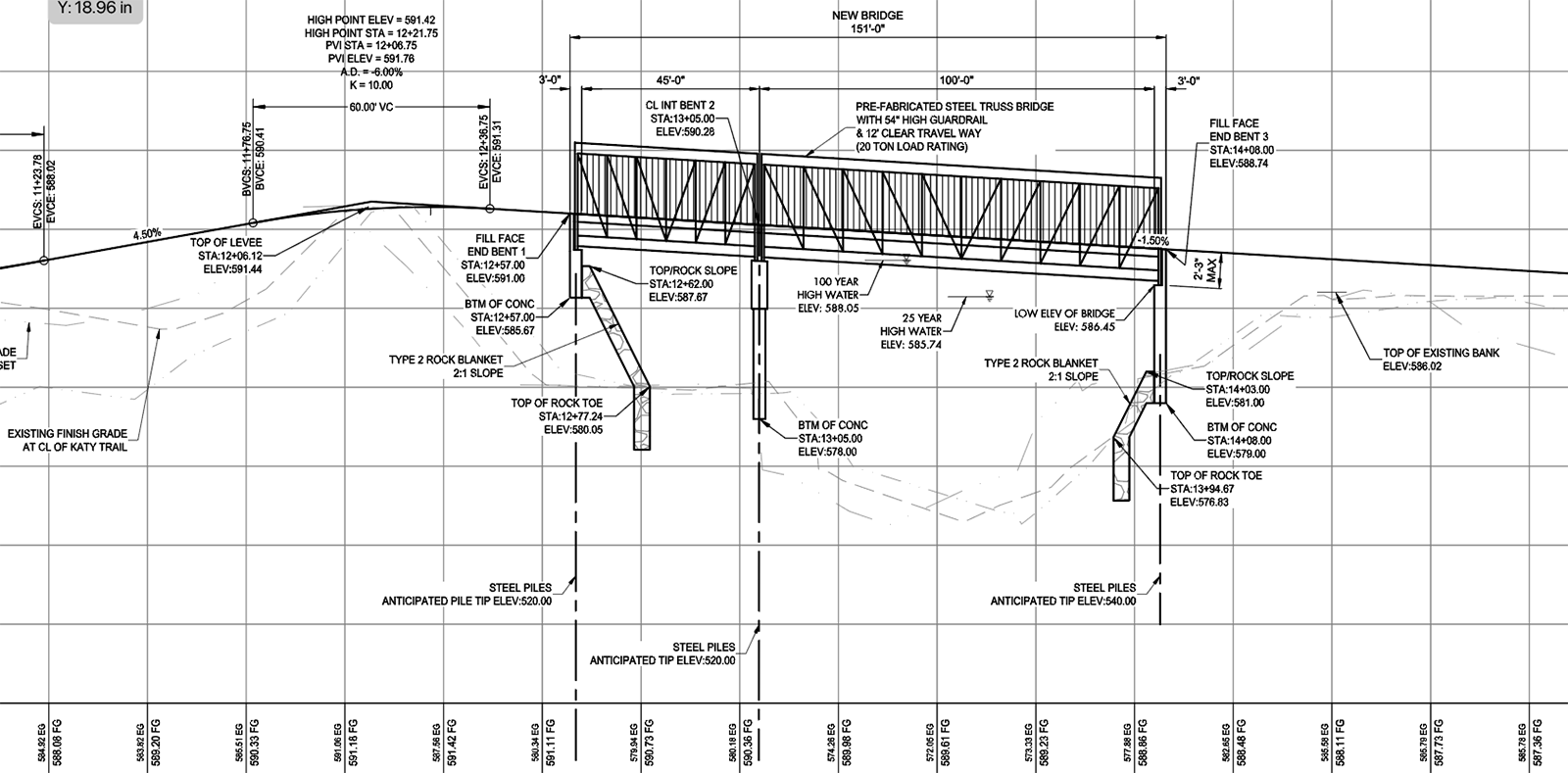 Building plans for the Salt Creek Bridge